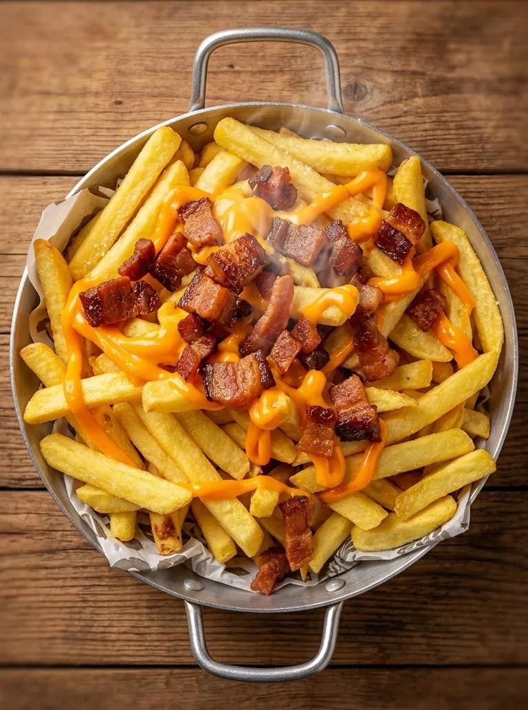 Batata com Bacon e Cheddar
